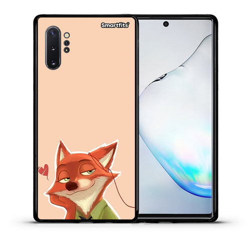 Θήκη Samsung Note 10+ Nick Wilde And Judy Hopps Love 1 από τη Smartfits με σχέδιο στο πίσω μέρος και μαύρο περίβλημα | Samsung Note 10+ Nick Wilde And Judy Hopps Love 1 case with colorful back and black bezels