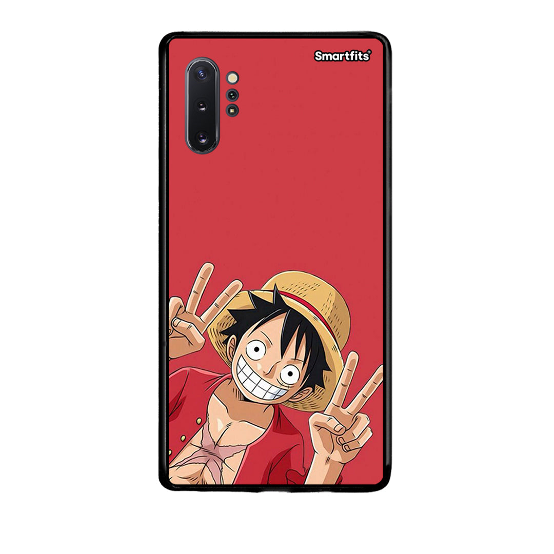 Samsung Note 10+ Pirate Luffy Θήκη από τη Smartfits με σχέδιο στο πίσω μέρος και μαύρο περίβλημα | Smartphone case with colorful back and black bezels by Smartfits