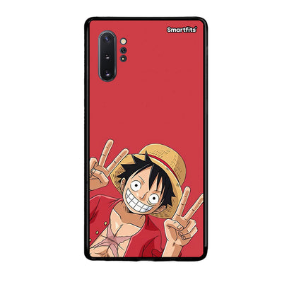 Samsung Note 10+ Pirate Luffy Θήκη από τη Smartfits με σχέδιο στο πίσω μέρος και μαύρο περίβλημα | Smartphone case with colorful back and black bezels by Smartfits