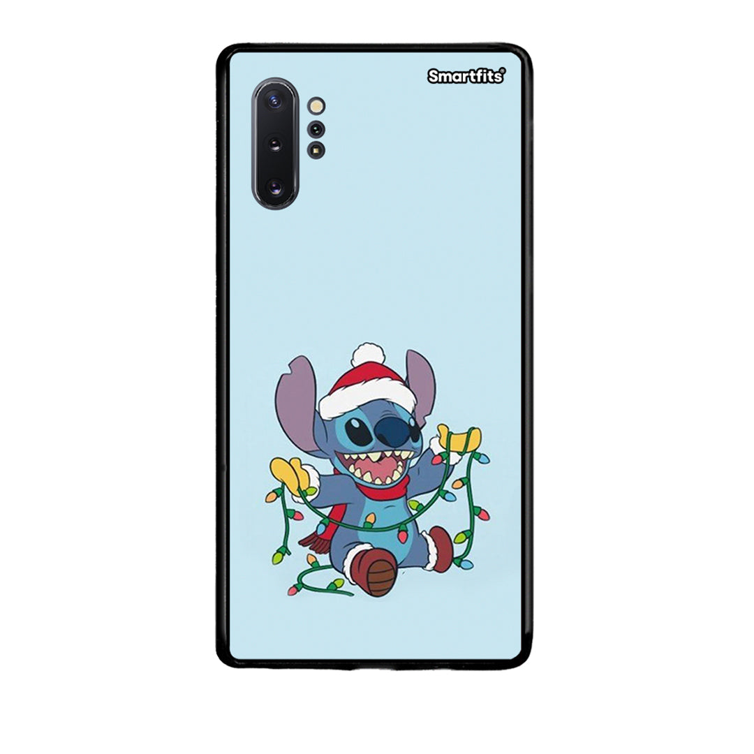 Samsung Note 10+ Santa Stich θήκη από τη Smartfits με σχέδιο στο πίσω μέρος και μαύρο περίβλημα | Smartphone case with colorful back and black bezels by Smartfits