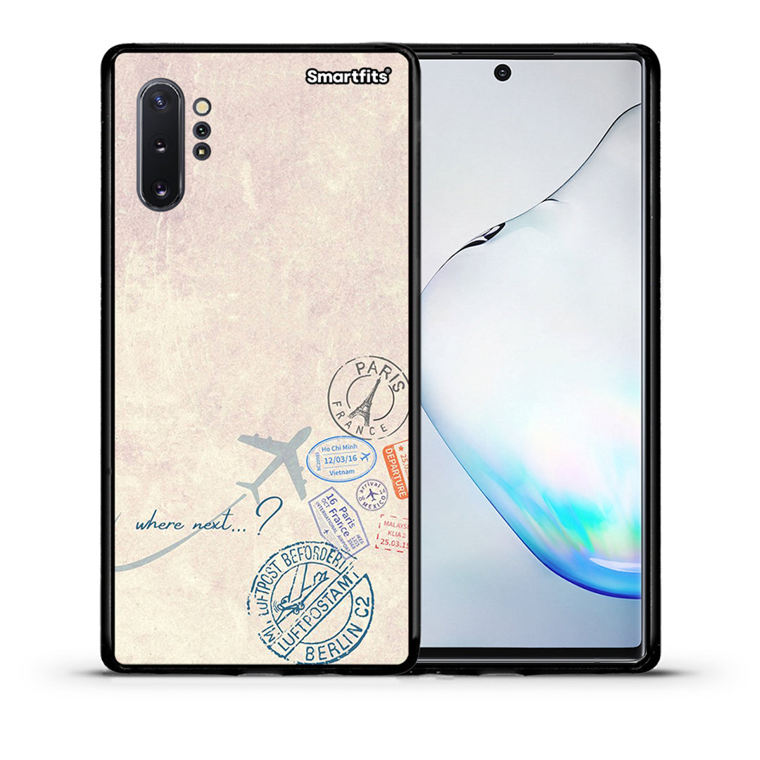 Θήκη Samsung Note 10+ Where Next από τη Smartfits με σχέδιο στο πίσω μέρος και μαύρο περίβλημα | Samsung Note 10+ Where Next case with colorful back and black bezels