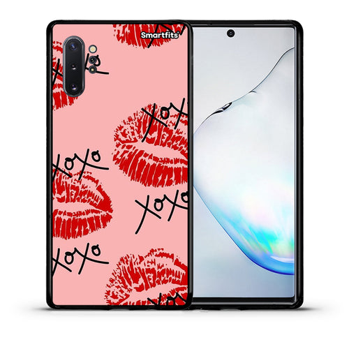 Θήκη Samsung Note 10+ XOXO Lips από τη Smartfits με σχέδιο στο πίσω μέρος και μαύρο περίβλημα | Samsung Note 10+ XOXO Lips case with colorful back and black bezels