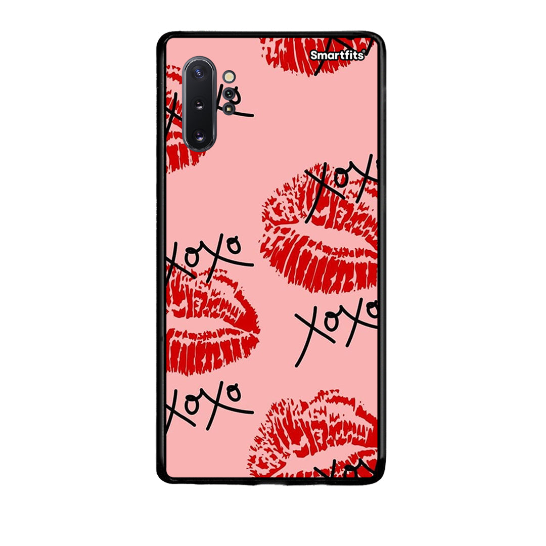 Samsung Note 10+ XOXO Lips θήκη από τη Smartfits με σχέδιο στο πίσω μέρος και μαύρο περίβλημα | Smartphone case with colorful back and black bezels by Smartfits