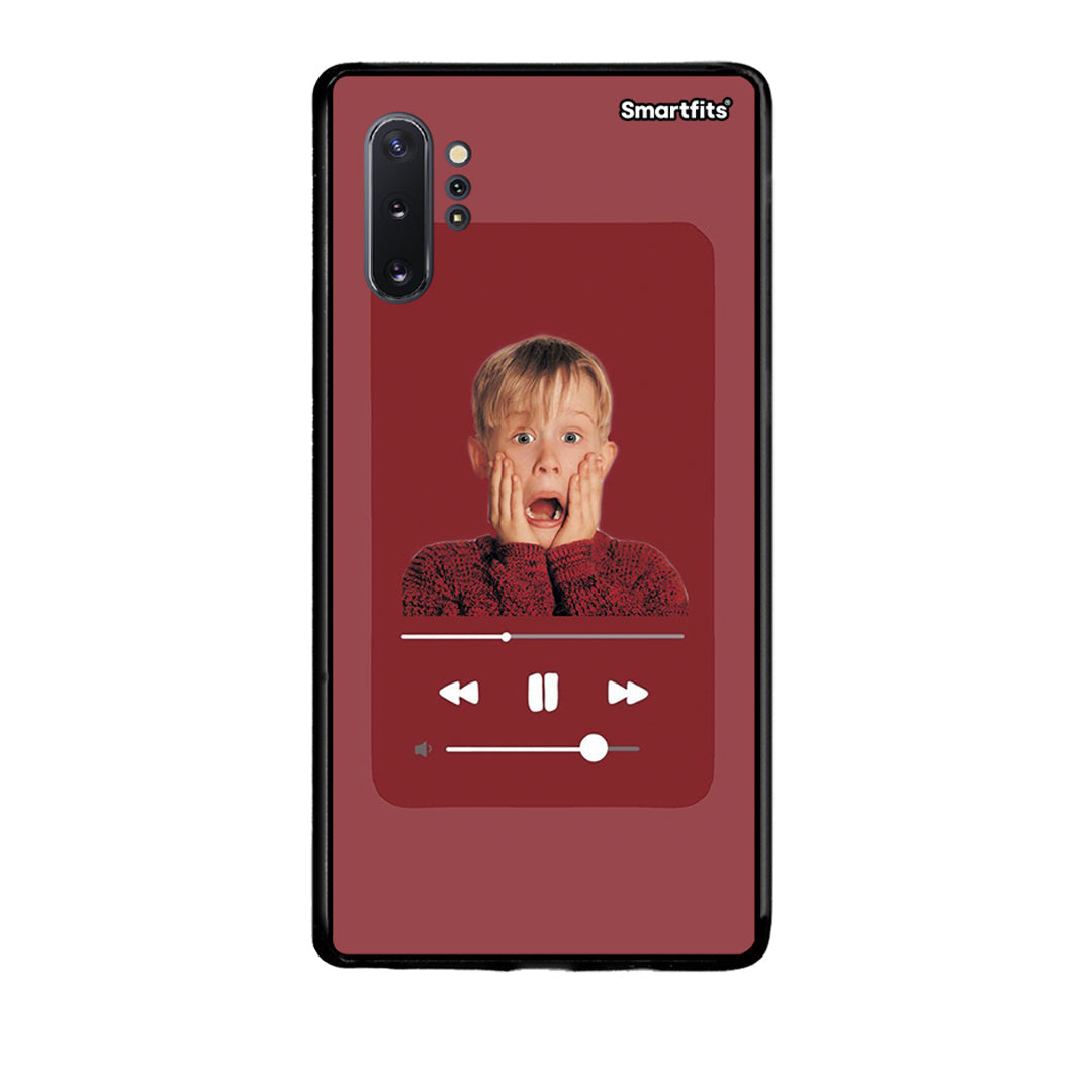 Samsung Note 10+ Xmas Alone Music θήκη από τη Smartfits με σχέδιο στο πίσω μέρος και μαύρο περίβλημα | Smartphone case with colorful back and black bezels by Smartfits