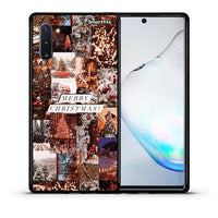 Thumbnail for Θήκη Samsung Note 10+ Xmas Collage από τη Smartfits με σχέδιο στο πίσω μέρος και μαύρο περίβλημα | Samsung Note 10+ Xmas Collage case with colorful back and black bezels