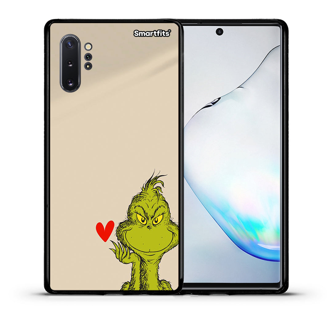 Θήκη Samsung Note 10+ Xmas Grinch από τη Smartfits με σχέδιο στο πίσω μέρος και μαύρο περίβλημα | Samsung Note 10+ Xmas Grinch case with colorful back and black bezels