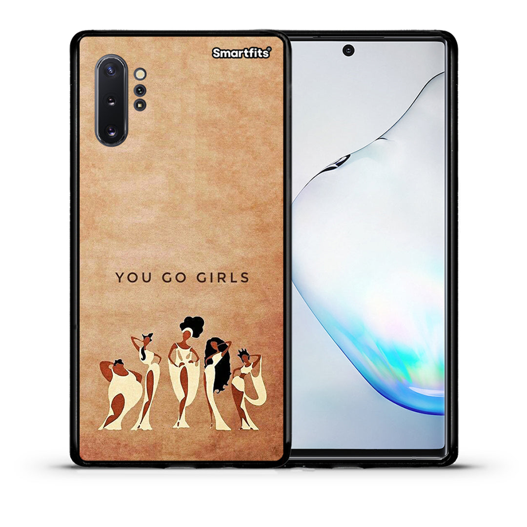Θήκη Samsung Note 10+ You Go Girl από τη Smartfits με σχέδιο στο πίσω μέρος και μαύρο περίβλημα | Samsung Note 10+ You Go Girl case with colorful back and black bezels