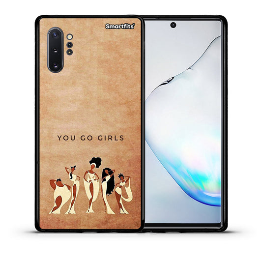 Θήκη Samsung Note 10+ You Go Girl από τη Smartfits με σχέδιο στο πίσω μέρος και μαύρο περίβλημα | Samsung Note 10+ You Go Girl case with colorful back and black bezels