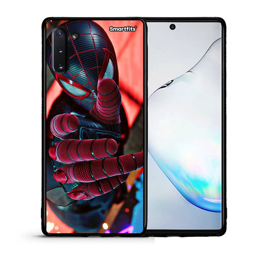 Θήκη Samsung Note 10 Spider Hand από τη Smartfits με σχέδιο στο πίσω μέρος και μαύρο περίβλημα | Samsung Note 10 Spider Hand case with colorful back and black bezels