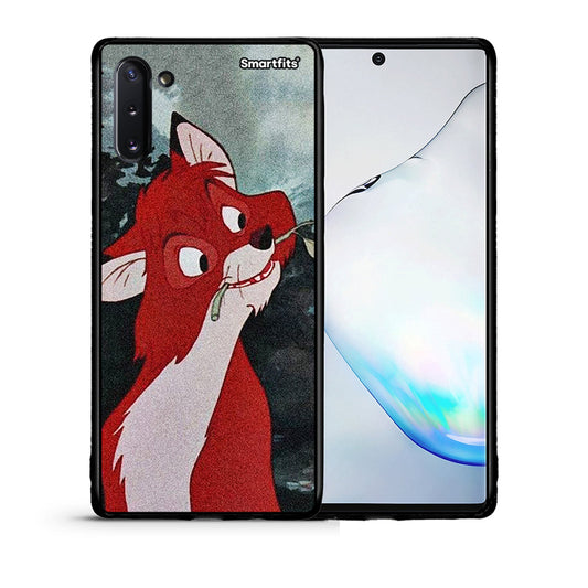 Θήκη Samsung Note 10 Tod And Vixey Love 1 από τη Smartfits με σχέδιο στο πίσω μέρος και μαύρο περίβλημα | Samsung Note 10 Tod And Vixey Love 1 case with colorful back and black bezels
