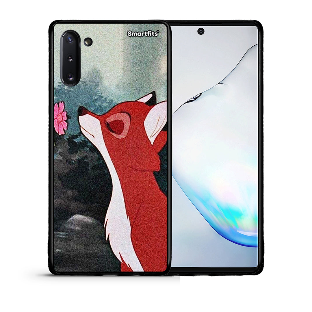 Θήκη Samsung Note 10 Tod And Vixey Love 2 από τη Smartfits με σχέδιο στο πίσω μέρος και μαύρο περίβλημα | Samsung Note 10 Tod And Vixey Love 2 case with colorful back and black bezels