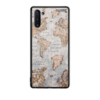 Thumbnail for Samsung Note 10 World Map Θήκη από τη Smartfits με σχέδιο στο πίσω μέρος και μαύρο περίβλημα | Smartphone case with colorful back and black bezels by Smartfits