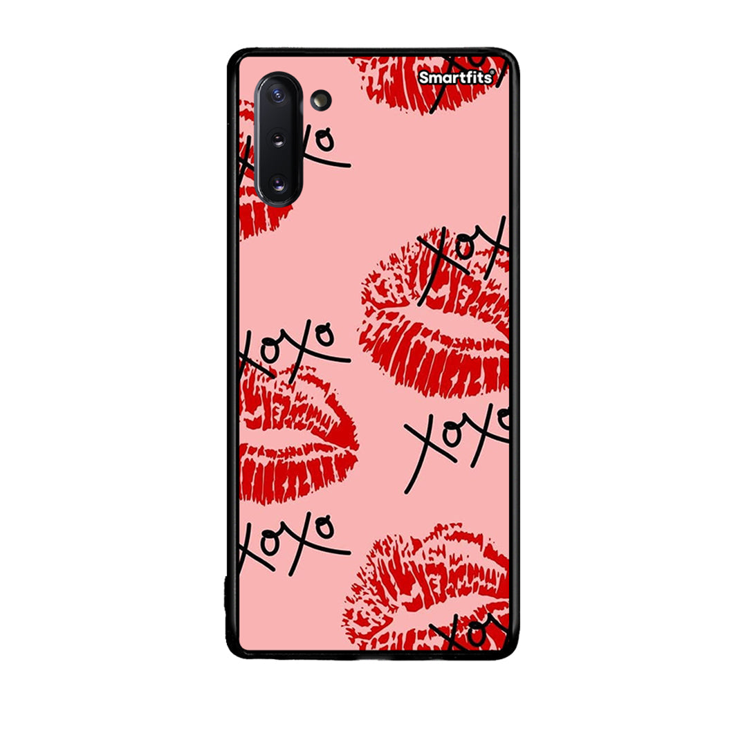 Samsung Note 10 XOXO Lips θήκη από τη Smartfits με σχέδιο στο πίσω μέρος και μαύρο περίβλημα | Smartphone case with colorful back and black bezels by Smartfits