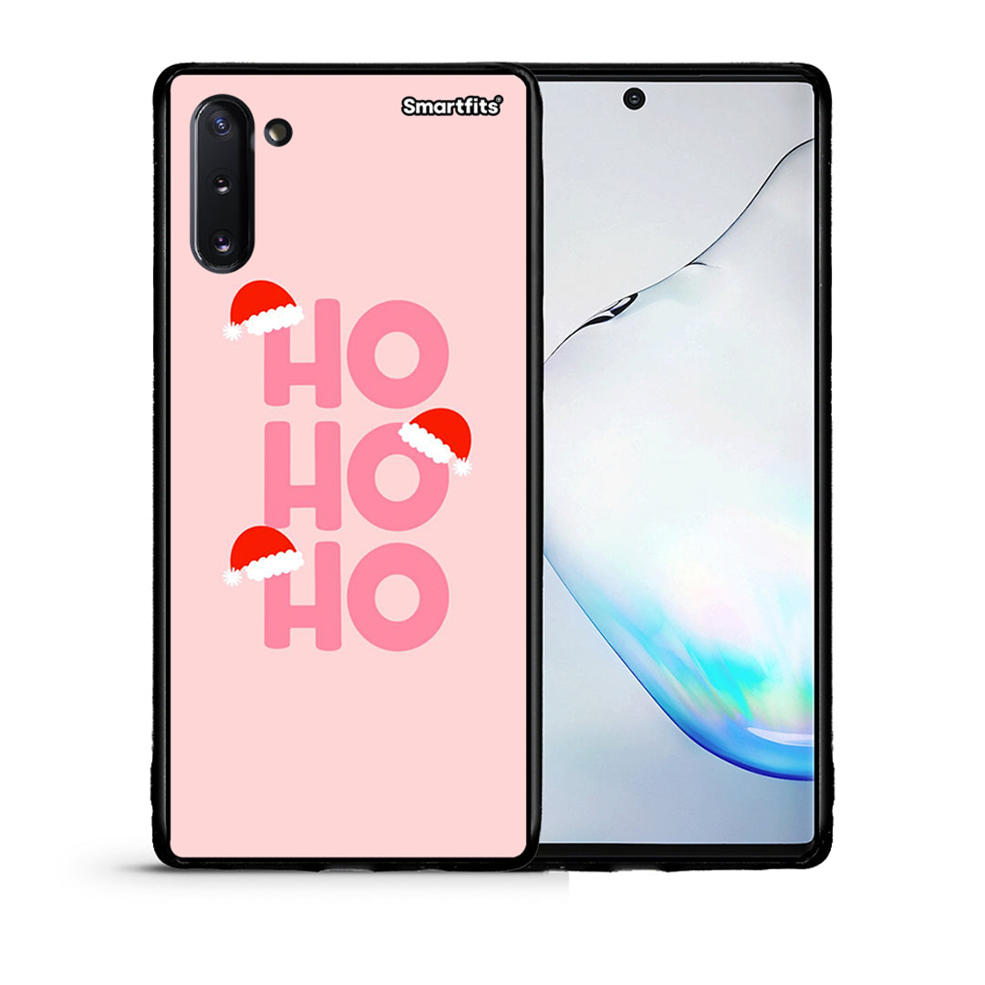 Θήκη Samsung Note 10 Xmas Ho Ho Ho από τη Smartfits με σχέδιο στο πίσω μέρος και μαύρο περίβλημα | Samsung Note 10 Xmas Ho Ho Ho case with colorful back and black bezels