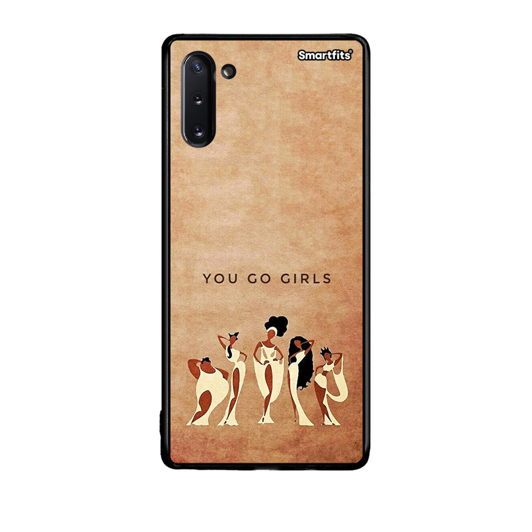 Samsung Note 10 You Go Girl θήκη από τη Smartfits με σχέδιο στο πίσω μέρος και μαύρο περίβλημα | Smartphone case with colorful back and black bezels by Smartfits