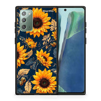 Thumbnail for Θήκη Samsung Note 20 Autumn Sunflowers από τη Smartfits με σχέδιο στο πίσω μέρος και μαύρο περίβλημα | Samsung Note 20 Autumn Sunflowers case with colorful back and black bezels