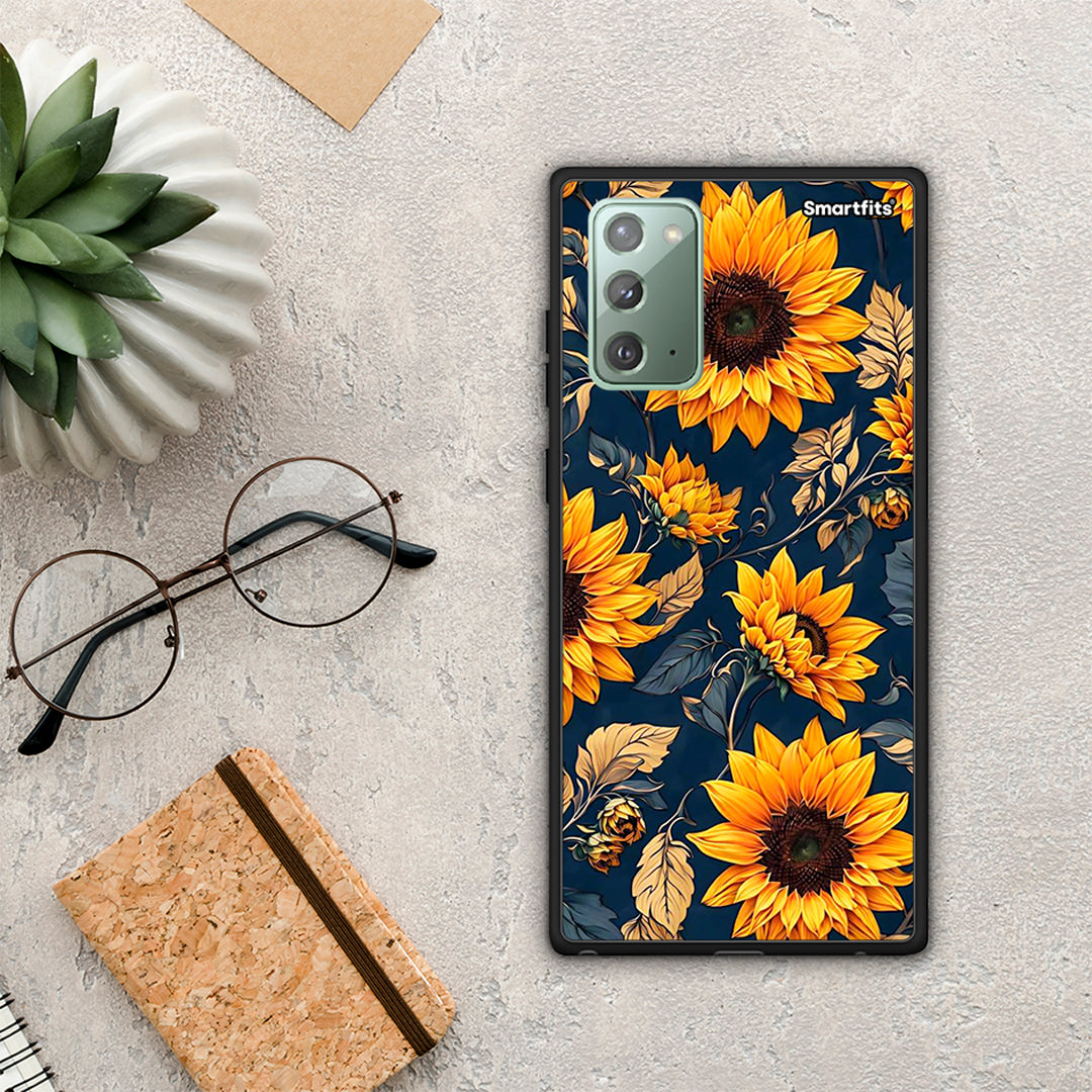 Autumn Sunflowers - Samsung Galaxy Note 20 θήκη