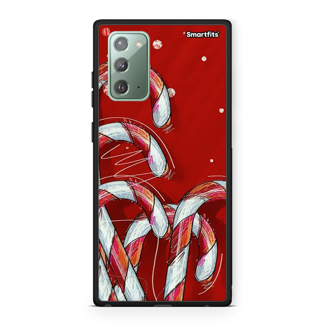Samsung Note 20 Candy Cane θήκη από τη Smartfits με σχέδιο στο πίσω μέρος και μαύρο περίβλημα | Smartphone case with colorful back and black bezels by Smartfits