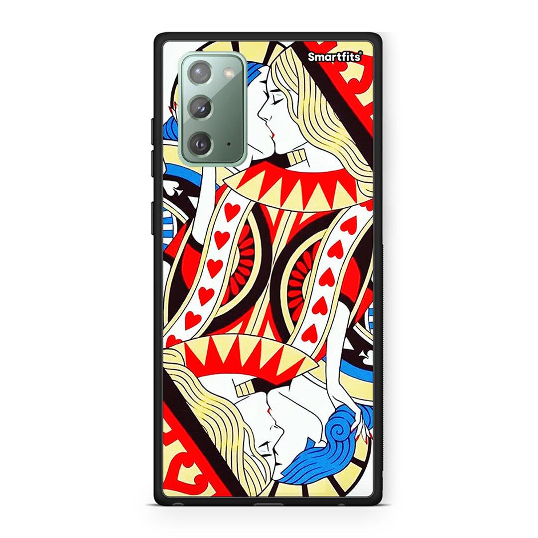 Samsung Note 20 Card Love θήκη από τη Smartfits με σχέδιο στο πίσω μέρος και μαύρο περίβλημα | Smartphone case with colorful back and black bezels by Smartfits