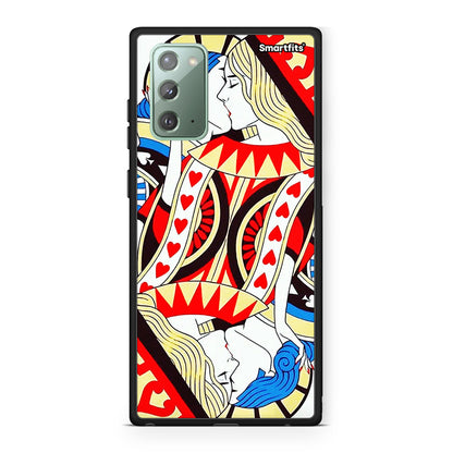 Samsung Note 20 Card Love θήκη από τη Smartfits με σχέδιο στο πίσω μέρος και μαύρο περίβλημα | Smartphone case with colorful back and black bezels by Smartfits