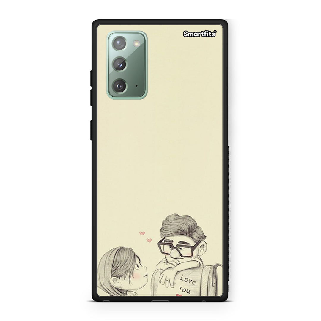 Samsung Note 20 Carl And Ellie θήκη από τη Smartfits με σχέδιο στο πίσω μέρος και μαύρο περίβλημα | Smartphone case with colorful back and black bezels by Smartfits