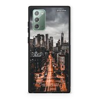 Thumbnail for Samsung Note 20 City Lights θήκη από τη Smartfits με σχέδιο στο πίσω μέρος και μαύρο περίβλημα | Smartphone case with colorful back and black bezels by Smartfits