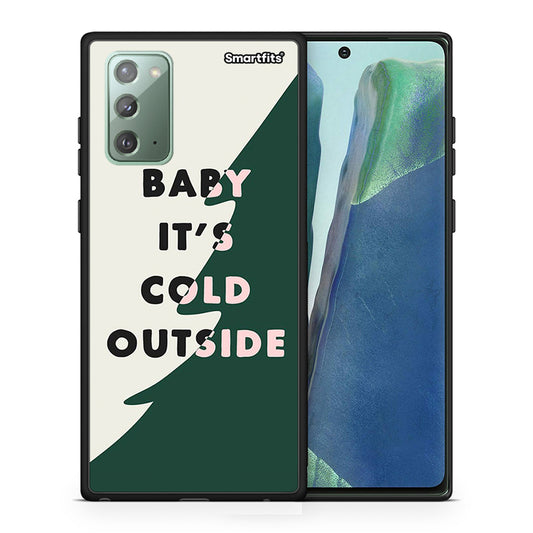 Θήκη Samsung Note 20 Cold Outside από τη Smartfits με σχέδιο στο πίσω μέρος και μαύρο περίβλημα | Samsung Note 20 Cold Outside case with colorful back and black bezels