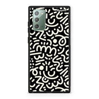 Thumbnail for Samsung Note 20 Doodle Art Θήκη από τη Smartfits με σχέδιο στο πίσω μέρος και μαύρο περίβλημα | Smartphone case with colorful back and black bezels by Smartfits