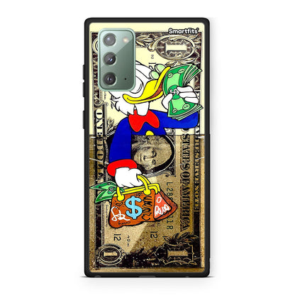 Samsung Note 20 Duck Money Θήκη από τη Smartfits με σχέδιο στο πίσω μέρος και μαύρο περίβλημα | Smartphone case with colorful back and black bezels by Smartfits