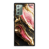 Thumbnail for Samsung Note 20 Glamorous Pink Marble θήκη από τη Smartfits με σχέδιο στο πίσω μέρος και μαύρο περίβλημα | Smartphone case with colorful back and black bezels by Smartfits