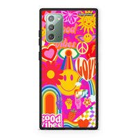 Thumbnail for Samsung Note 20 Hippie Love θήκη από τη Smartfits με σχέδιο στο πίσω μέρος και μαύρο περίβλημα | Smartphone case with colorful back and black bezels by Smartfits