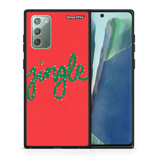 Θήκη Samsung Note 20 Jingle Xmas από τη Smartfits με σχέδιο στο πίσω μέρος και μαύρο περίβλημα | Samsung Note 20 Jingle Xmas case with colorful back and black bezels