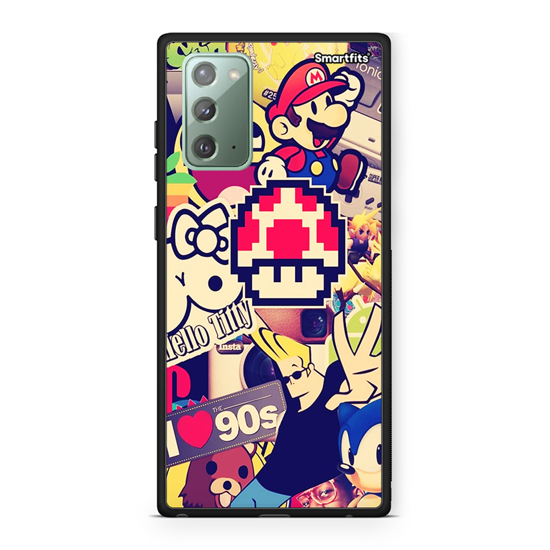 Samsung Note 20 Love The 90s θήκη από τη Smartfits με σχέδιο στο πίσω μέρος και μαύρο περίβλημα | Smartphone case with colorful back and black bezels by Smartfits