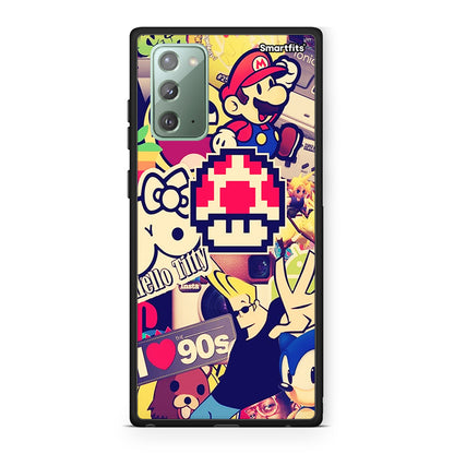 Samsung Note 20 Love The 90s θήκη από τη Smartfits με σχέδιο στο πίσω μέρος και μαύρο περίβλημα | Smartphone case with colorful back and black bezels by Smartfits