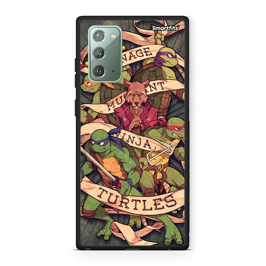 Samsung Note 20 Ninja Turtles θήκη από τη Smartfits με σχέδιο στο πίσω μέρος και μαύρο περίβλημα | Smartphone case with colorful back and black bezels by Smartfits