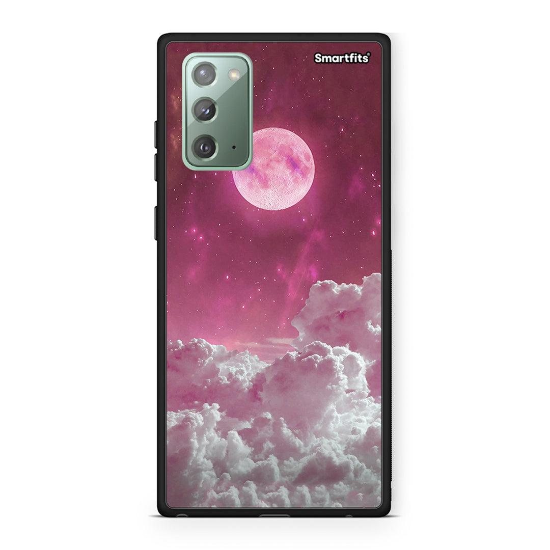 Samsung Note 20 Pink Moon Θήκη από τη Smartfits με σχέδιο στο πίσω μέρος και μαύρο περίβλημα | Smartphone case with colorful back and black bezels by Smartfits