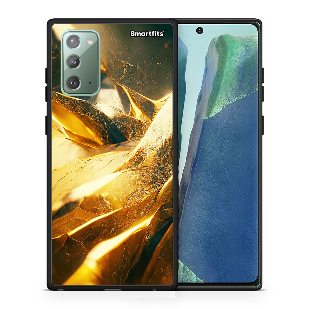 Θήκη Samsung Note 20 Real Gold από τη Smartfits με σχέδιο στο πίσω μέρος και μαύρο περίβλημα | Samsung Note 20 Real Gold case with colorful back and black bezels