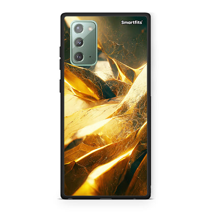 Samsung Note 20 Real Gold θήκη από τη Smartfits με σχέδιο στο πίσω μέρος και μαύρο περίβλημα | Smartphone case with colorful back and black bezels by Smartfits