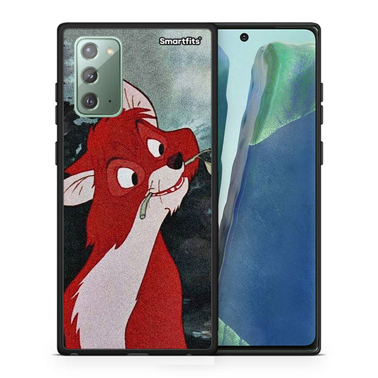 Θήκη Samsung Note 20 Tod And Vixey Love 1 από τη Smartfits με σχέδιο στο πίσω μέρος και μαύρο περίβλημα | Samsung Note 20 Tod And Vixey Love 1 case with colorful back and black bezels