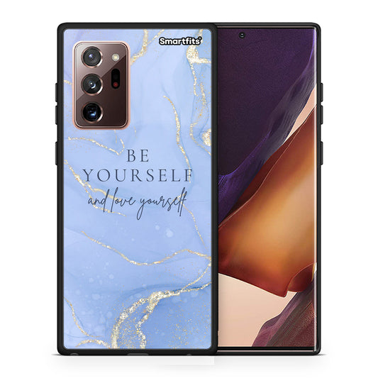Θήκη Samsung Note 20 Ultra Be Yourself από τη Smartfits με σχέδιο στο πίσω μέρος και μαύρο περίβλημα | Samsung Note 20 Ultra Be Yourself case with colorful back and black bezels