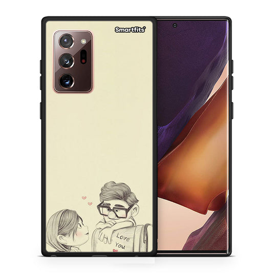 Θήκη Samsung Note 20 Ultra Carl And Ellie από τη Smartfits με σχέδιο στο πίσω μέρος και μαύρο περίβλημα | Samsung Note 20 Ultra Carl And Ellie case with colorful back and black bezels