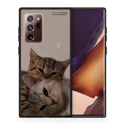 Θήκη Samsung Note 20 Ultra Cats In Love από τη Smartfits με σχέδιο στο πίσω μέρος και μαύρο περίβλημα | Samsung Note 20 Ultra Cats In Love case with colorful back and black bezels