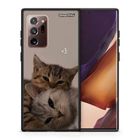 Thumbnail for Θήκη Samsung Note 20 Ultra Cats In Love από τη Smartfits με σχέδιο στο πίσω μέρος και μαύρο περίβλημα | Samsung Note 20 Ultra Cats In Love case with colorful back and black bezels