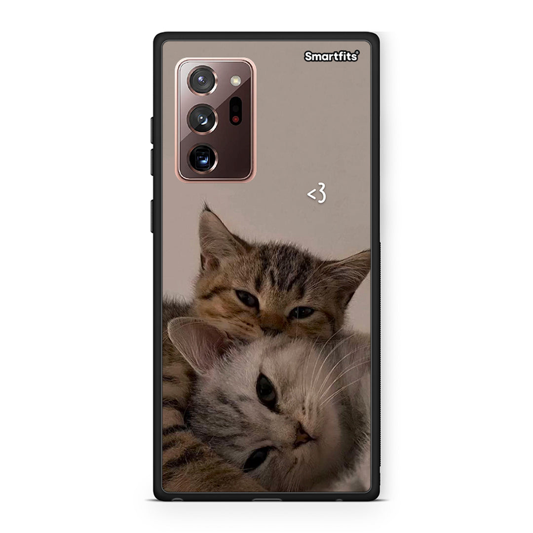 Samsung Note 20 Ultra Cats In Love Θήκη από τη Smartfits με σχέδιο στο πίσω μέρος και μαύρο περίβλημα | Smartphone case with colorful back and black bezels by Smartfits
