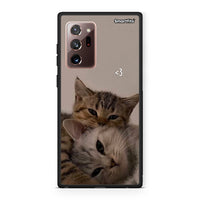 Thumbnail for Samsung Note 20 Ultra Cats In Love Θήκη από τη Smartfits με σχέδιο στο πίσω μέρος και μαύρο περίβλημα | Smartphone case with colorful back and black bezels by Smartfits