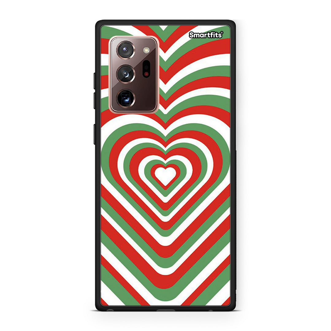 Samsung Note 20 Ultra Christmas Hearts θήκη από τη Smartfits με σχέδιο στο πίσω μέρος και μαύρο περίβλημα | Smartphone case with colorful back and black bezels by Smartfits