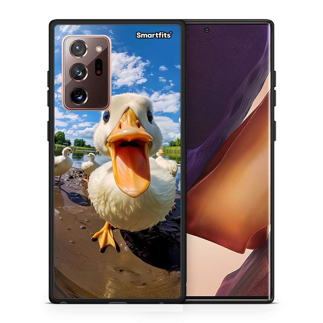 Θήκη Samsung Note 20 Ultra Duck Face από τη Smartfits με σχέδιο στο πίσω μέρος και μαύρο περίβλημα | Samsung Note 20 Ultra Duck Face case with colorful back and black bezels