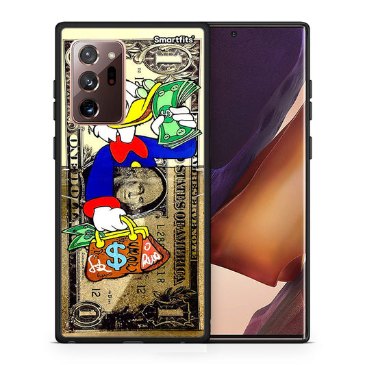 Θήκη Samsung Note 20 Ultra Duck Money από τη Smartfits με σχέδιο στο πίσω μέρος και μαύρο περίβλημα | Samsung Note 20 Ultra Duck Money case with colorful back and black bezels