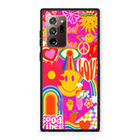 Thumbnail for Samsung Note 20 Ultra Hippie Love θήκη από τη Smartfits με σχέδιο στο πίσω μέρος και μαύρο περίβλημα | Smartphone case with colorful back and black bezels by Smartfits