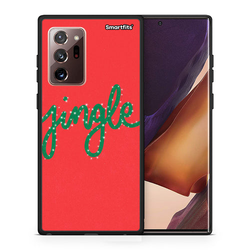 Θήκη Samsung Note 20 Ultra Jingle Xmas από τη Smartfits με σχέδιο στο πίσω μέρος και μαύρο περίβλημα | Samsung Note 20 Ultra Jingle Xmas case with colorful back and black bezels